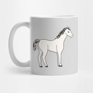 A lovely white horse Mug